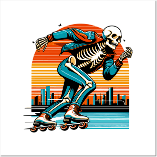 Skeleton Skater Posters and Art